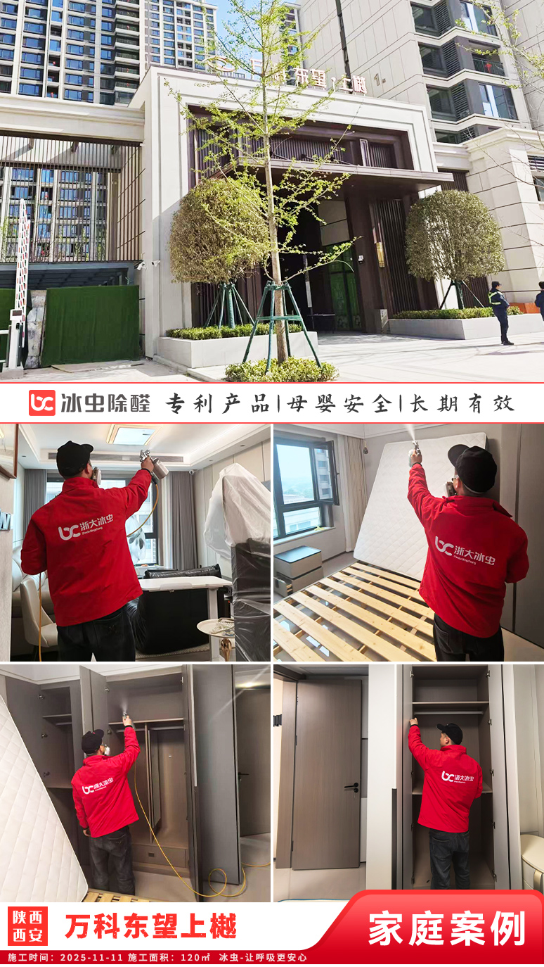 冰虫新房除甲醛案例-陕西西安雁塔区-万科东望上樾 