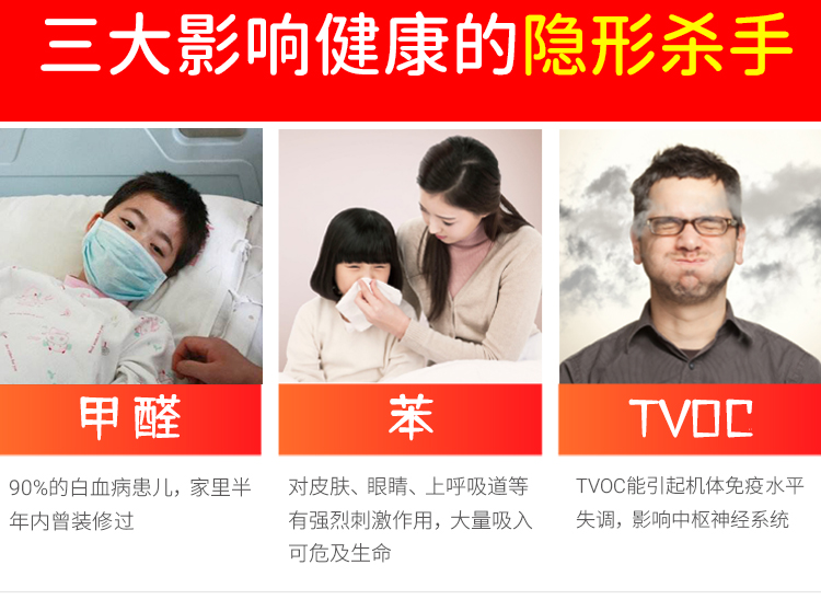 冰虫甲醛检测-3大影响健康的隐形杀手-甲醛、苯、TVOC
