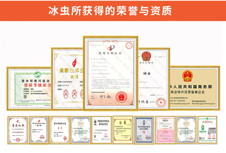 浙大冰虫获得的荣誉和资质证书展示